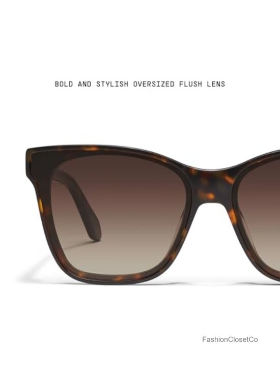 Oversized Square Sunglasses with UV-Protected Lenses, Protective Case Included main image 4